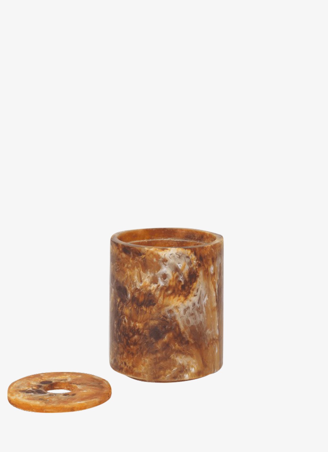 ferm LIVING Mist opbergdoos 9,4 cm - voorkant 2 roodbruin