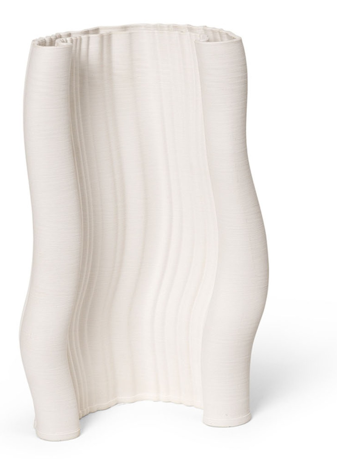 ferm LIVING Moire vaas 30 cm - detail 3 wit