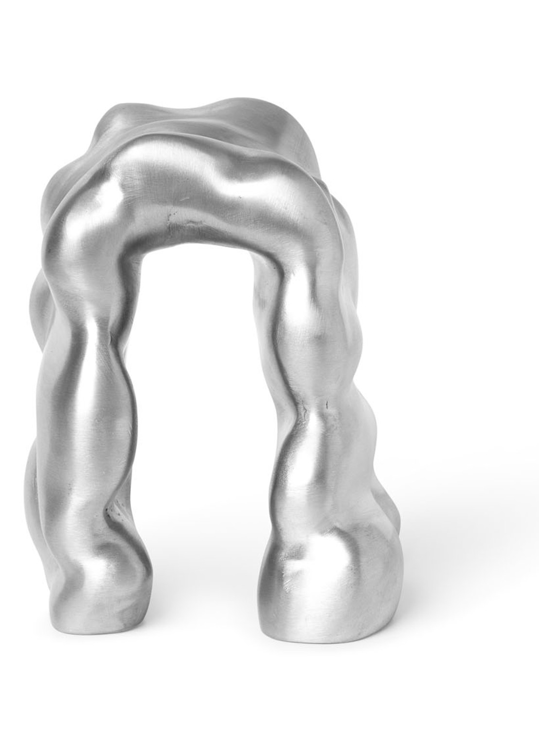 ferm LIVING Morf sculptuur 18,5 cm - voorkant zilver