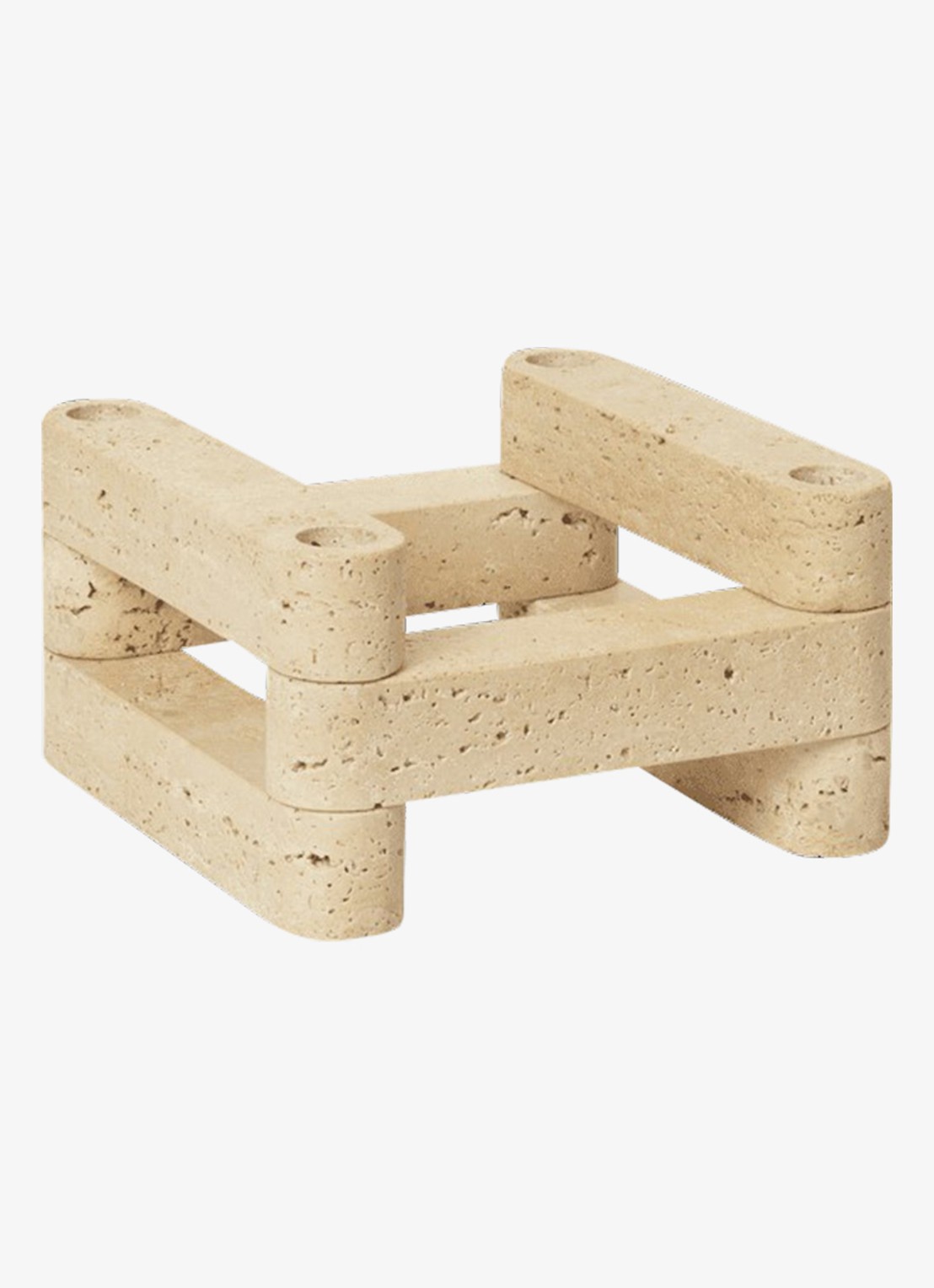 ferm LIVING Newel Modular kandelaar 11 cm - voorkant 3 naturel