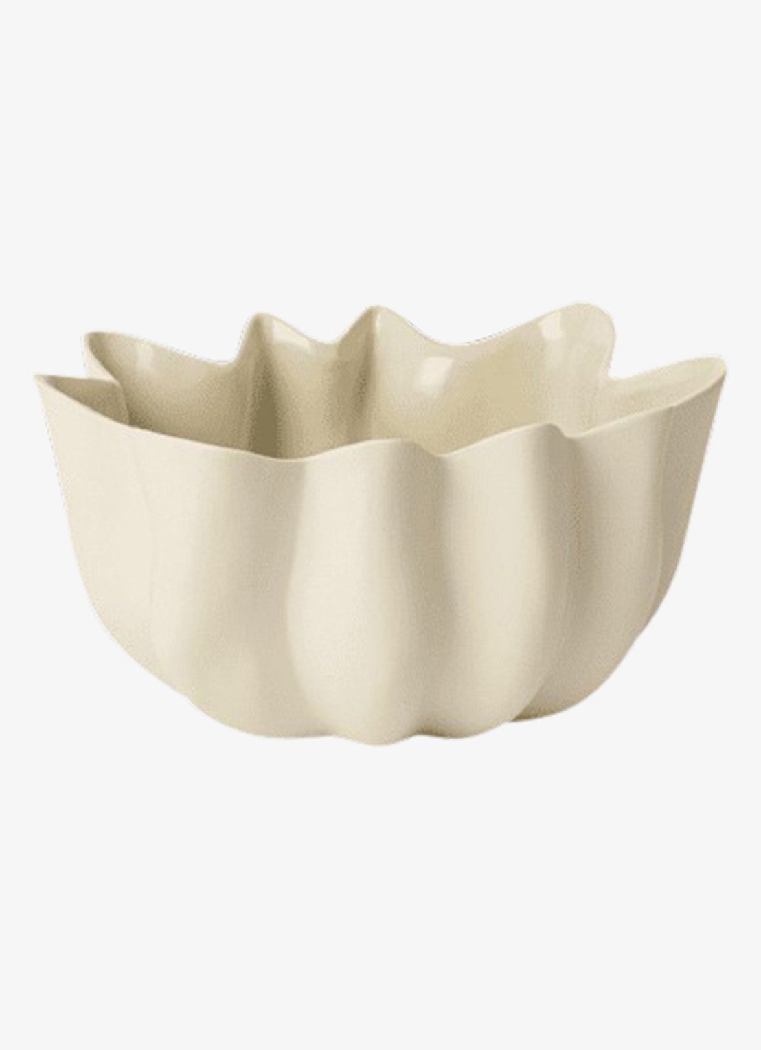 ferm LIVING Nium fruitschaal 22 cm - voorkant gebroken wit