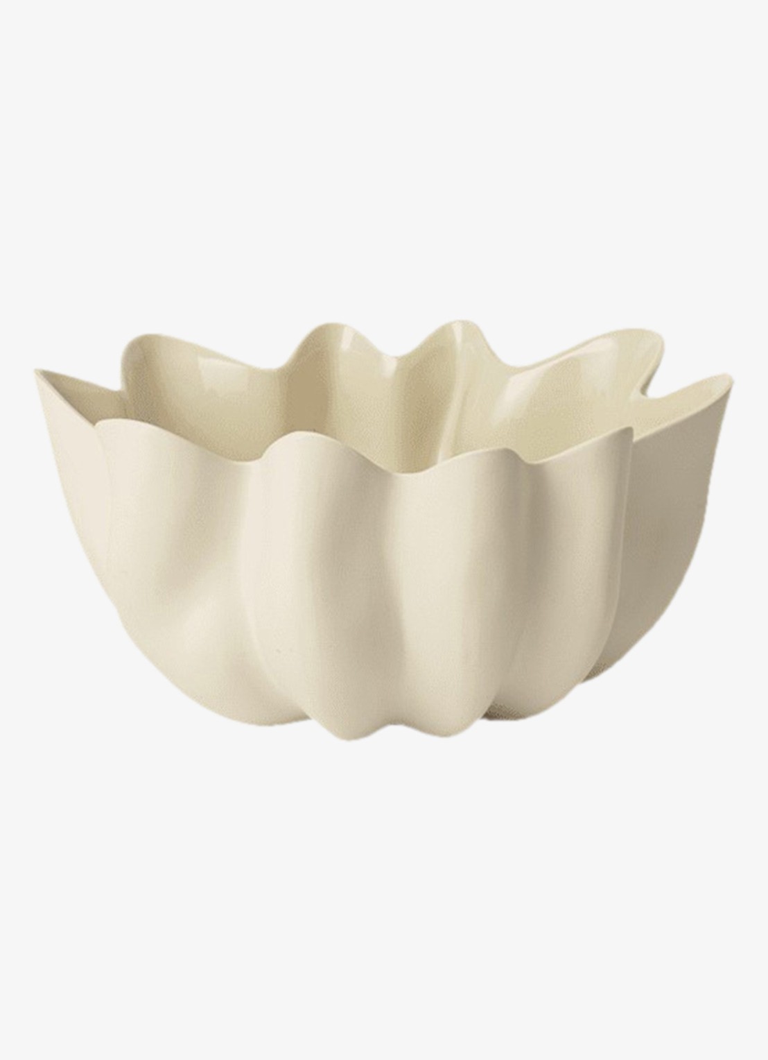 ferm LIVING Nium fruitschaal 36 cm - voorkant gebroken wit
