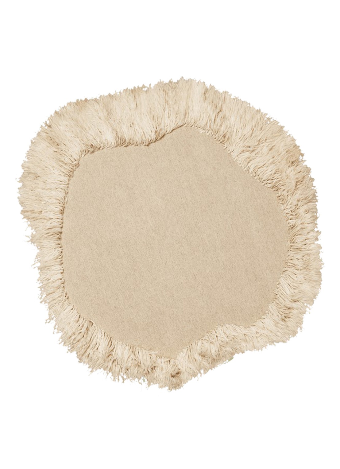ferm LIVING Norte vloerkleed Ø120 cm - voorkant 2 beige