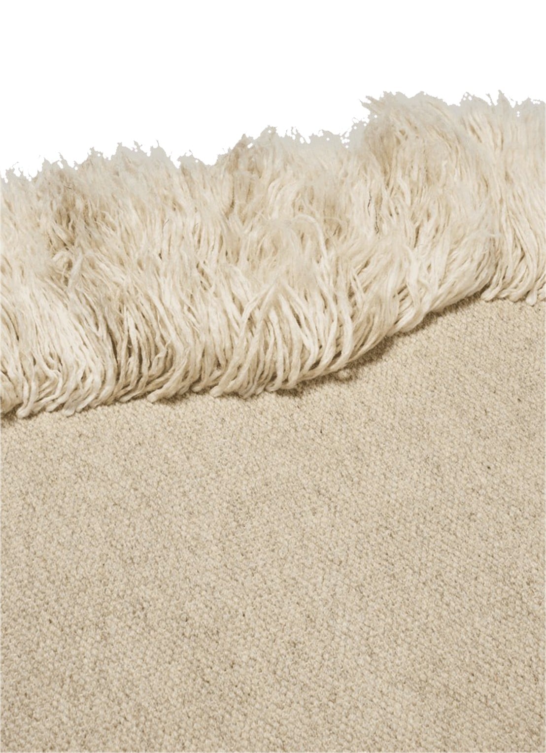 ferm LIVING Norte vloerkleed Ø120 cm - voorkant 3 beige