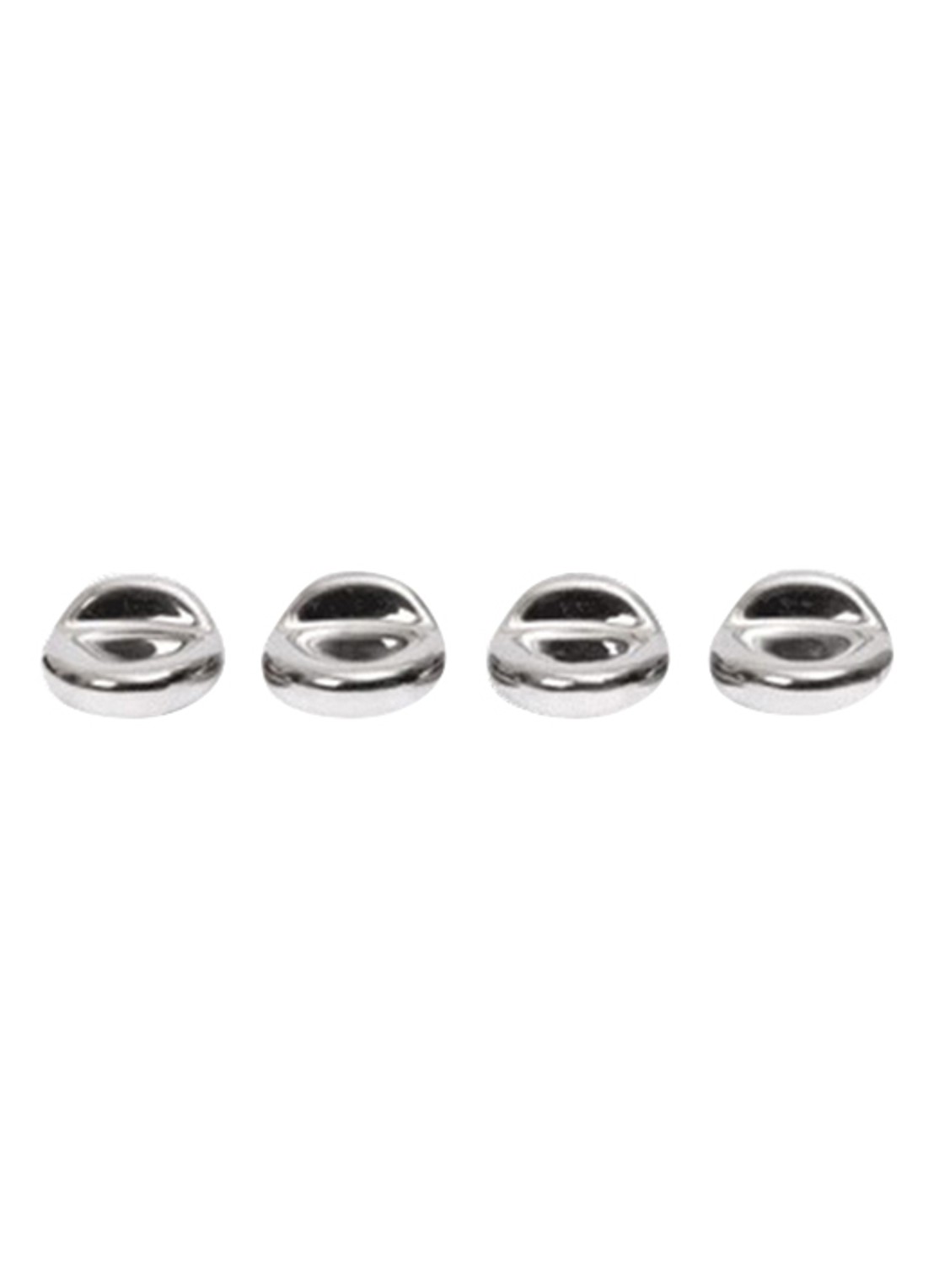 ferm LIVING Nube poten voor bloempot set van 4 - voorkant zilver