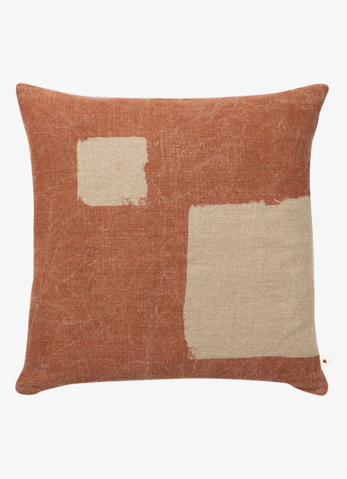 ferm LIVING Oleo sierkussen 50 x 50 cm - voorkant roodbruin