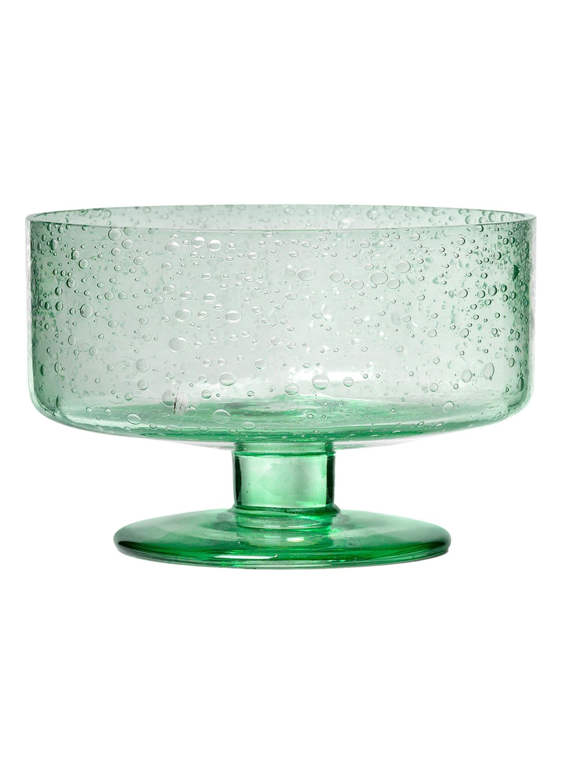 ferm LIVING Oli dessert glas  - voorkant groen