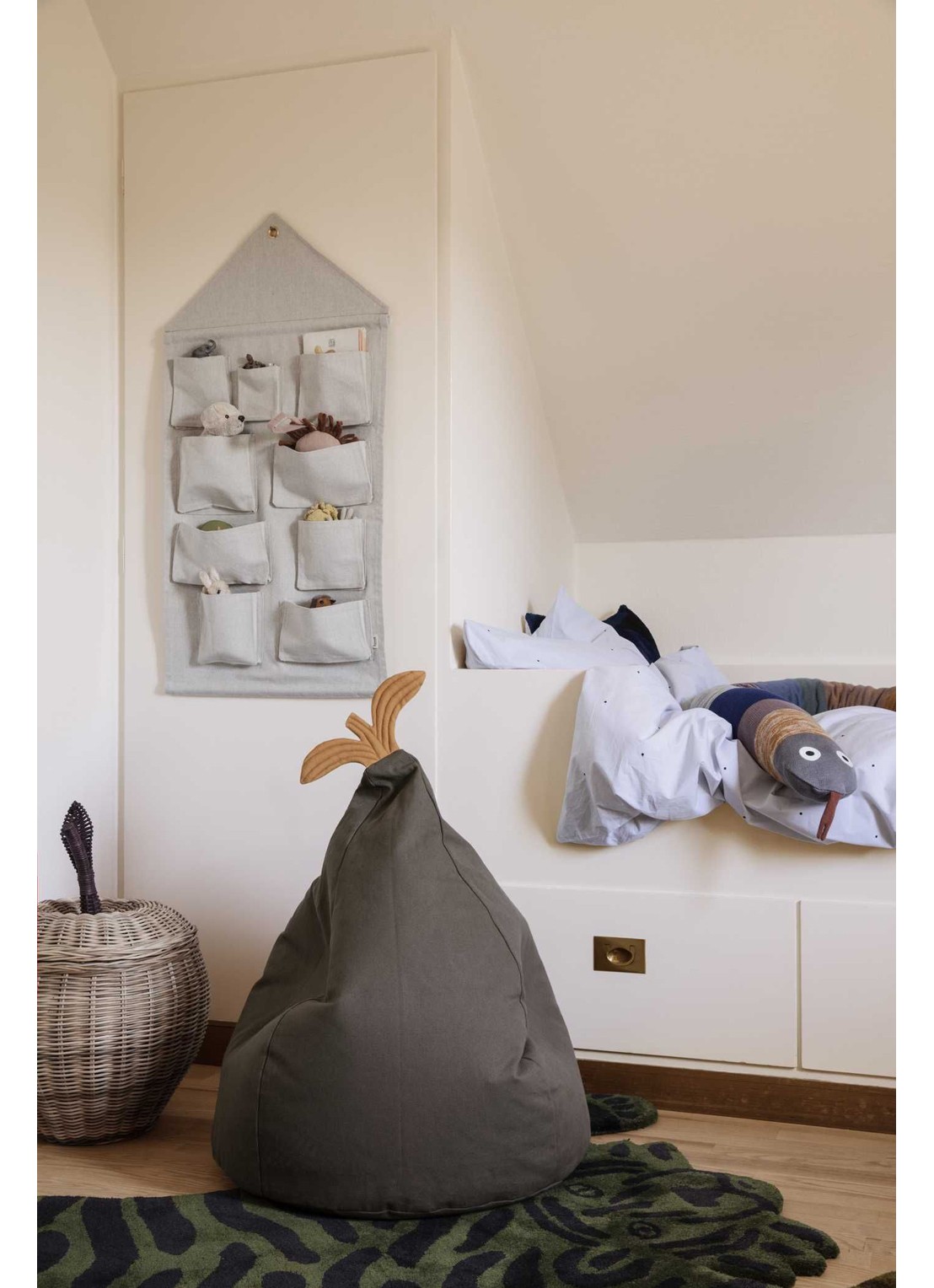 ferm LIVING Pear zitzak  - detail 2 oudroze