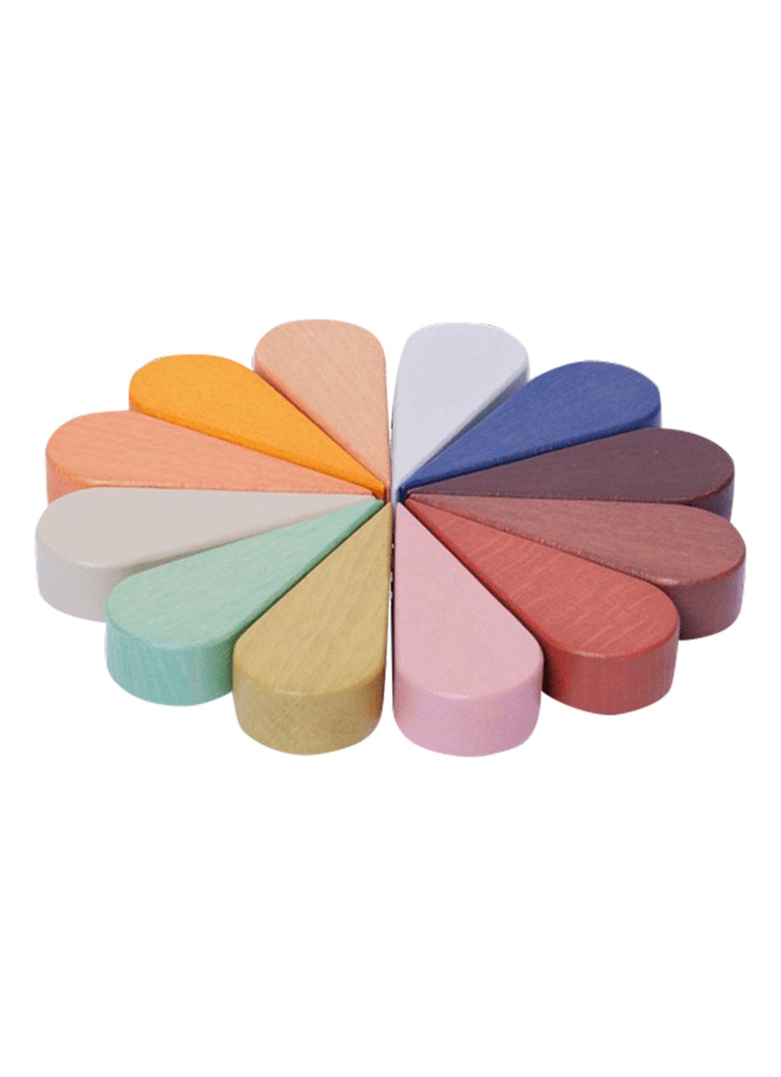 ferm LIVING Petal speelblokken - voorkant 3 geel