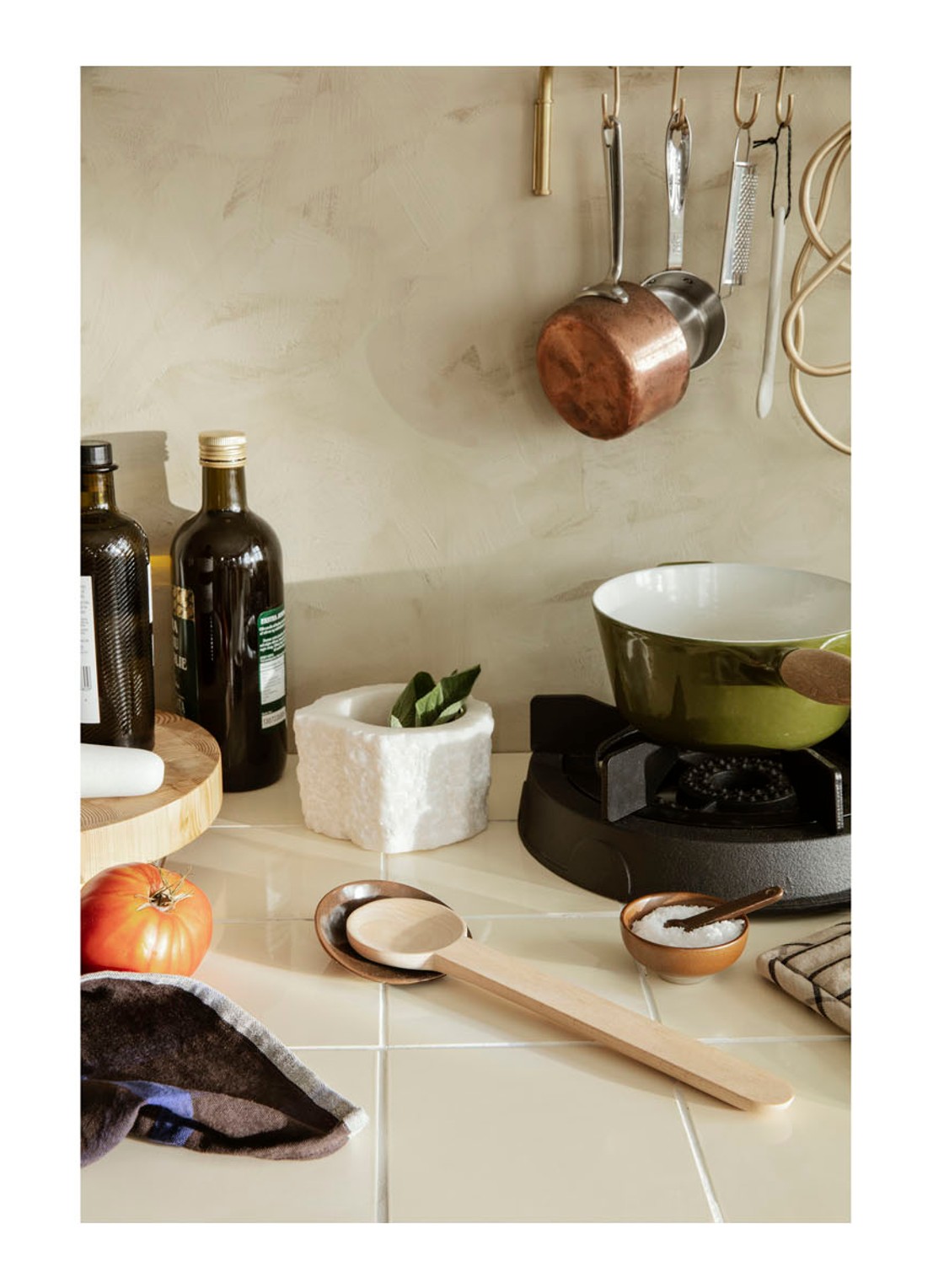 ferm LIVING Petra Mortar vijzel 12 cm - detail wit
