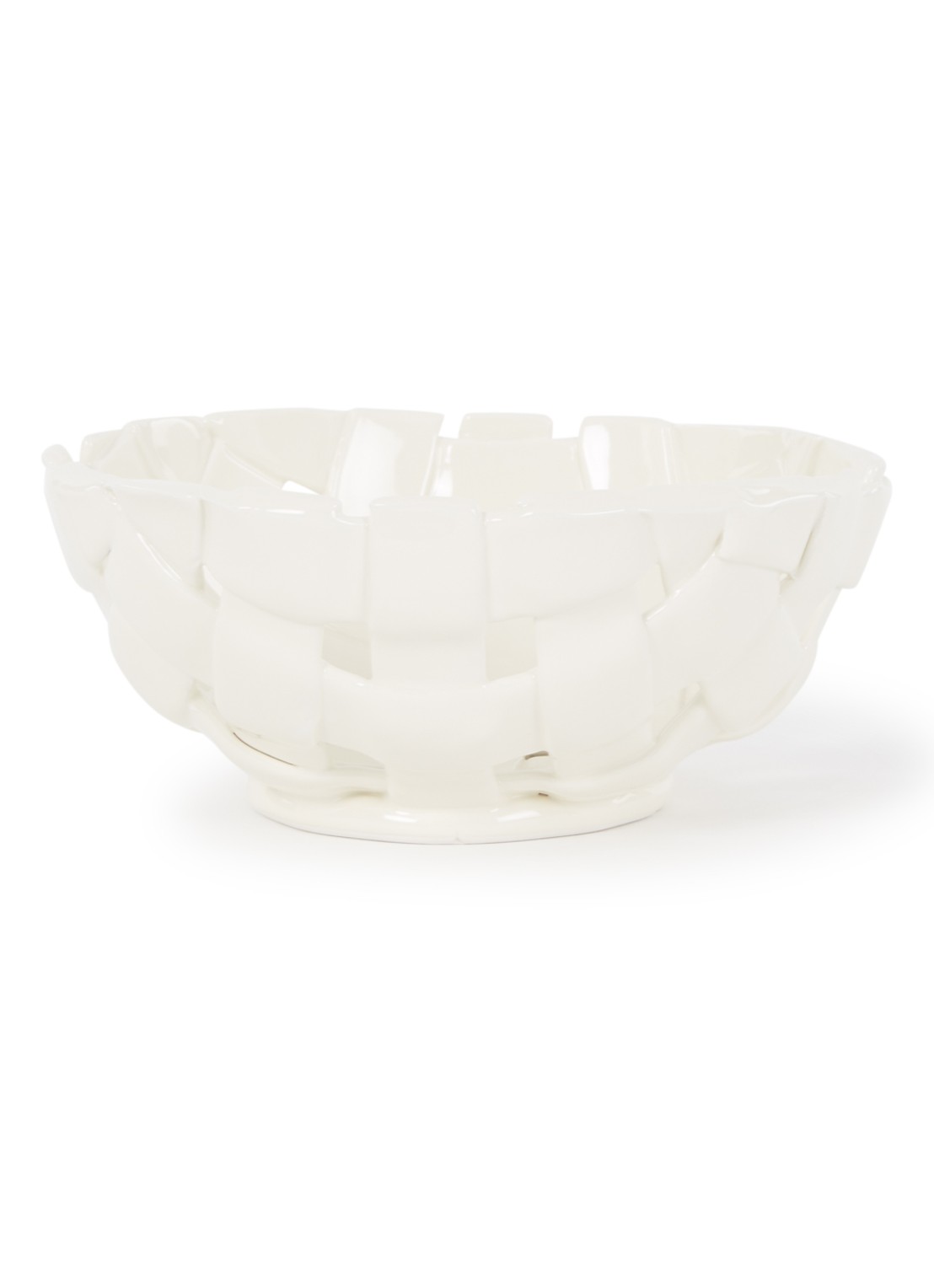 ferm LIVING Plait schaal 24 cm - voorkant gebroken wit