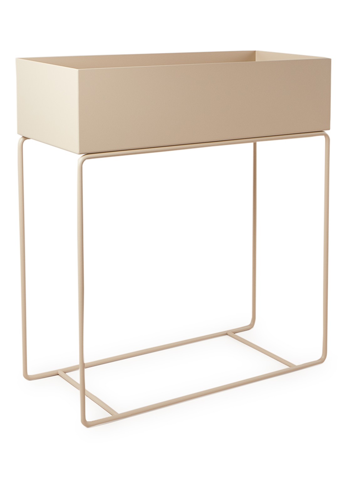 ferm LIVING Plant Box plantenbak voor binnen - 60 cm - voorkant zand