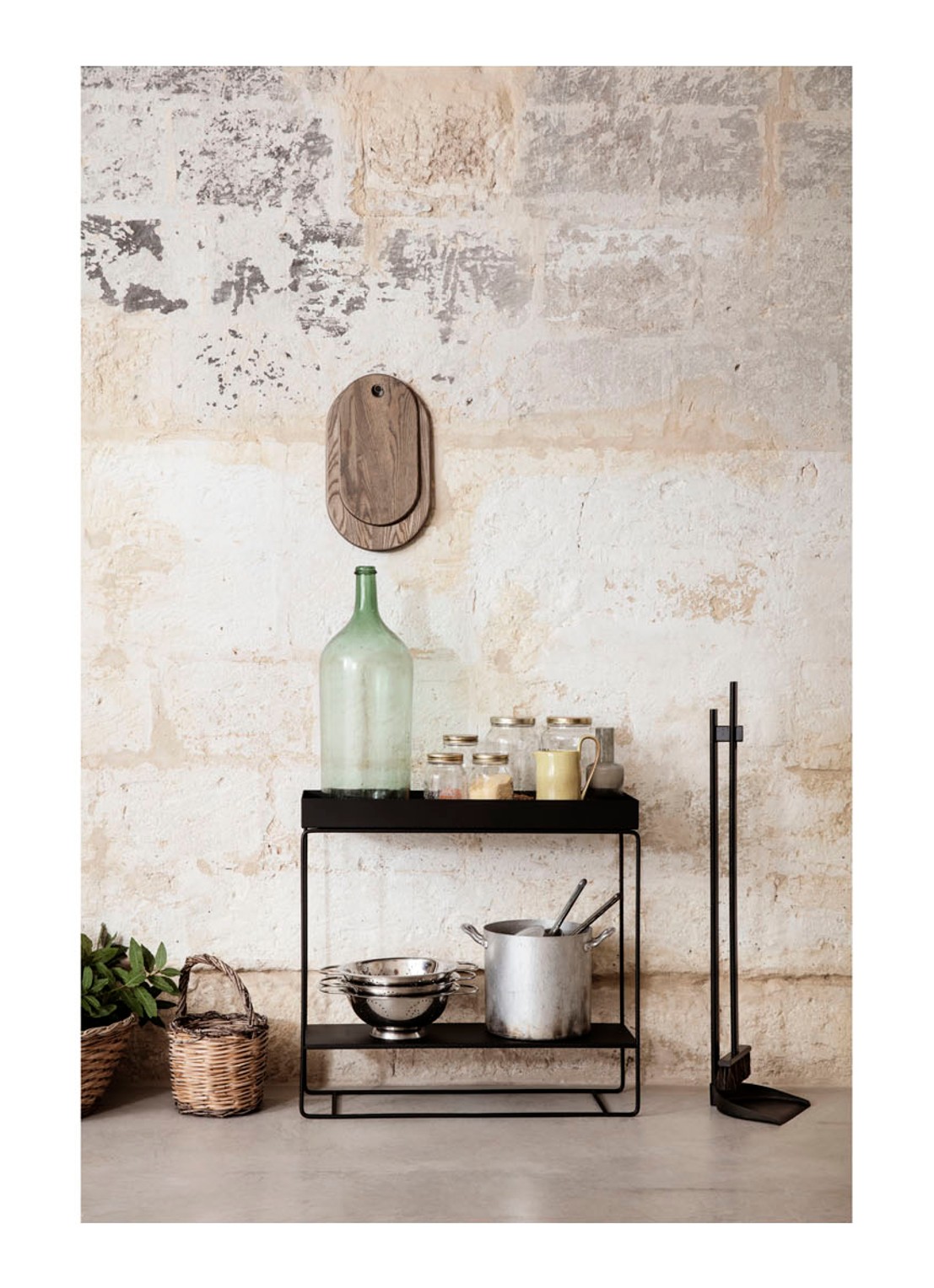 ferm LIVING Plant Box plantenbak voor binnen 75 cm - voorkant 2 zwart