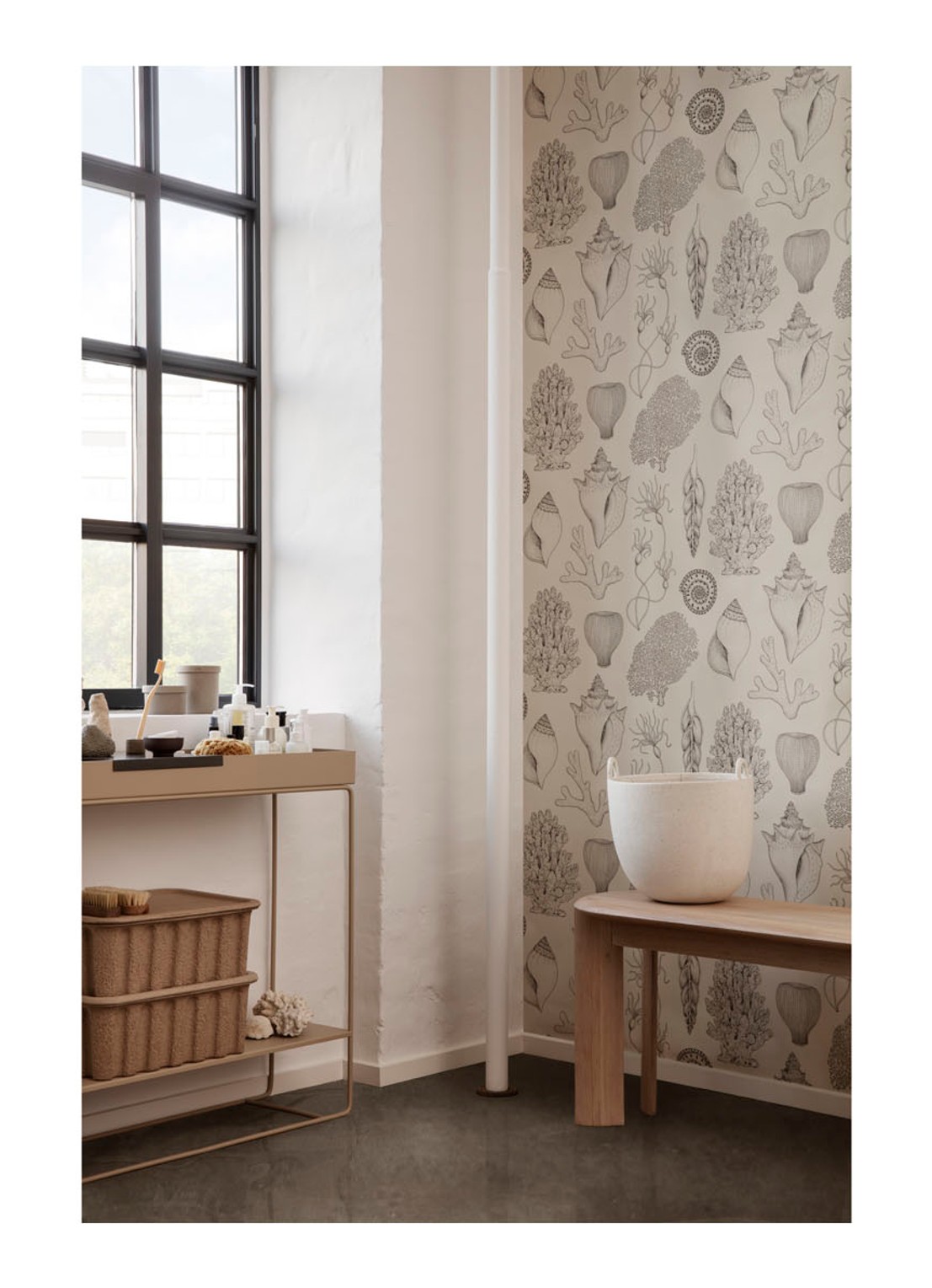 ferm LIVING Plant Box plantenbak voor binnen 80 x 75 cm - voorkant 2 lichtgrijs