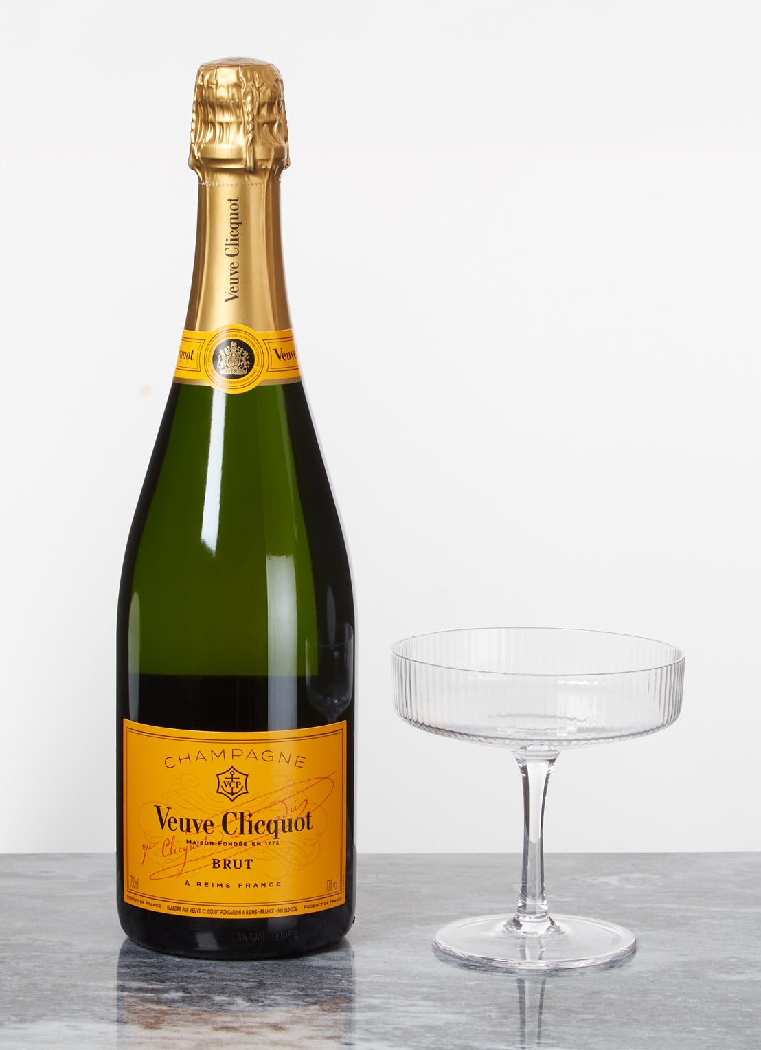 ferm LIVING Ripple champagneglas set van 2 - voorkant 2 transparant