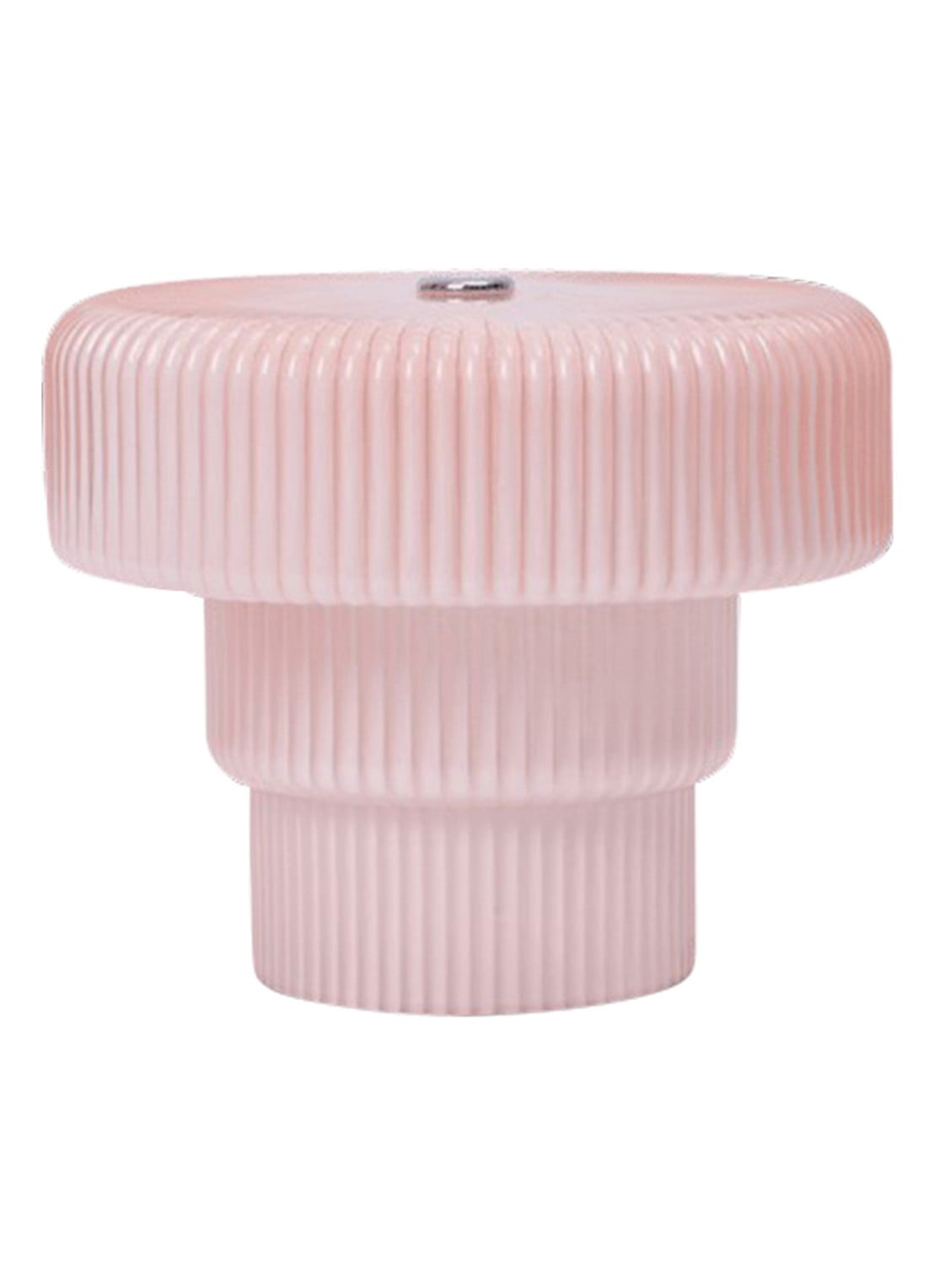 ferm LIVING Ripple draagbare tafellamp Ø12 cm - voorkant 2 lichtroze