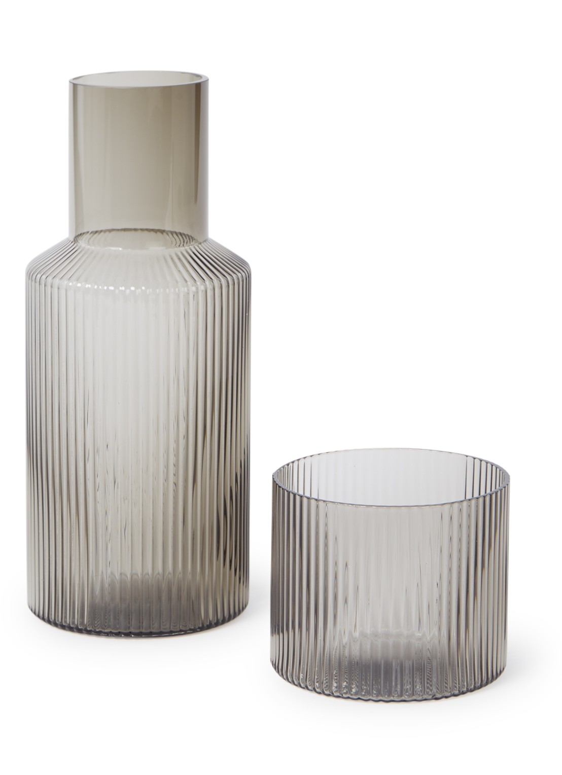 ferm LIVING Ripple karaf set van 2 - voorkant lichtbruin