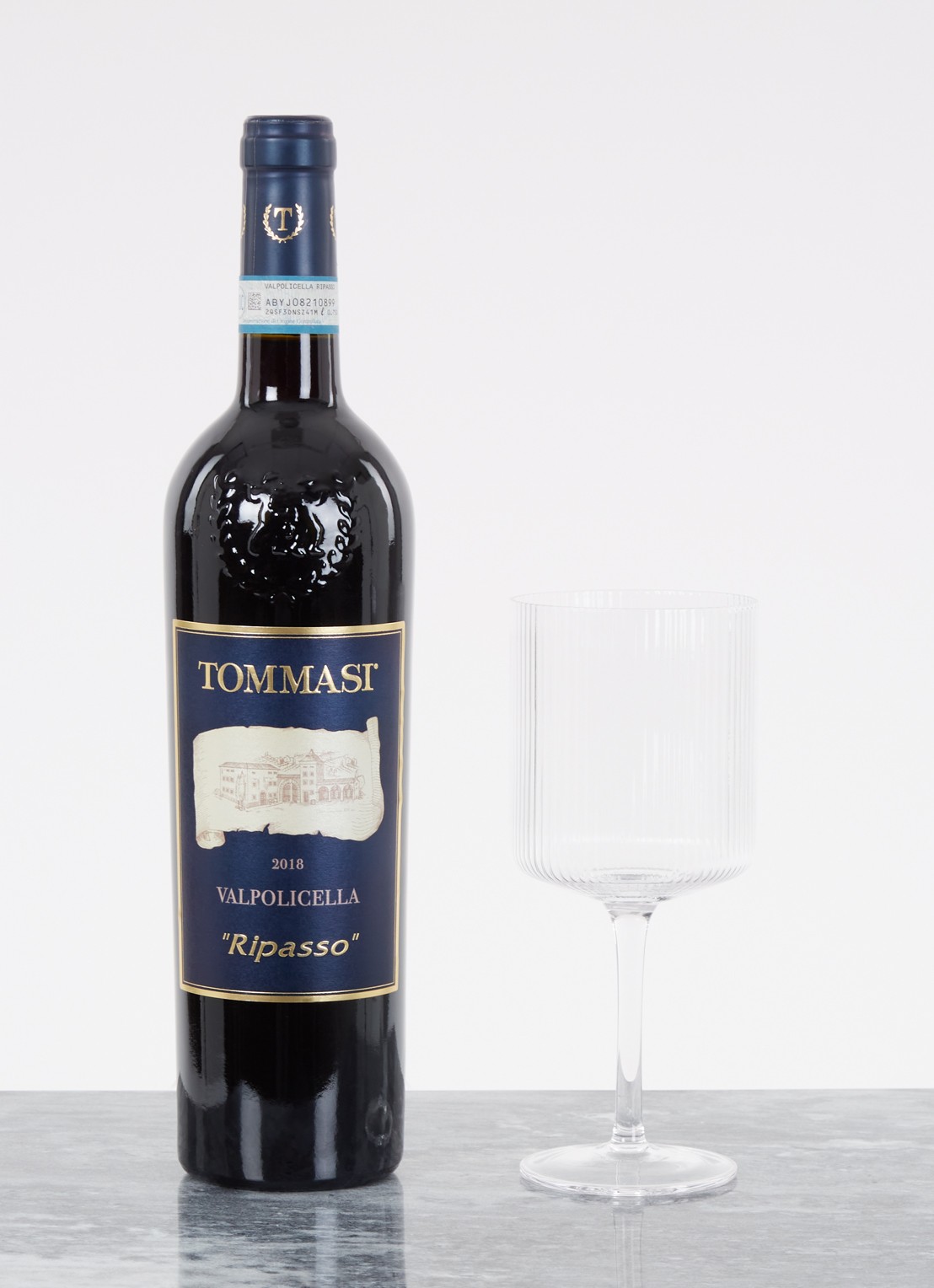 ferm LIVING Ripple rode wijnglas 32,5 cl set van 2 - voorkant 3 transparant