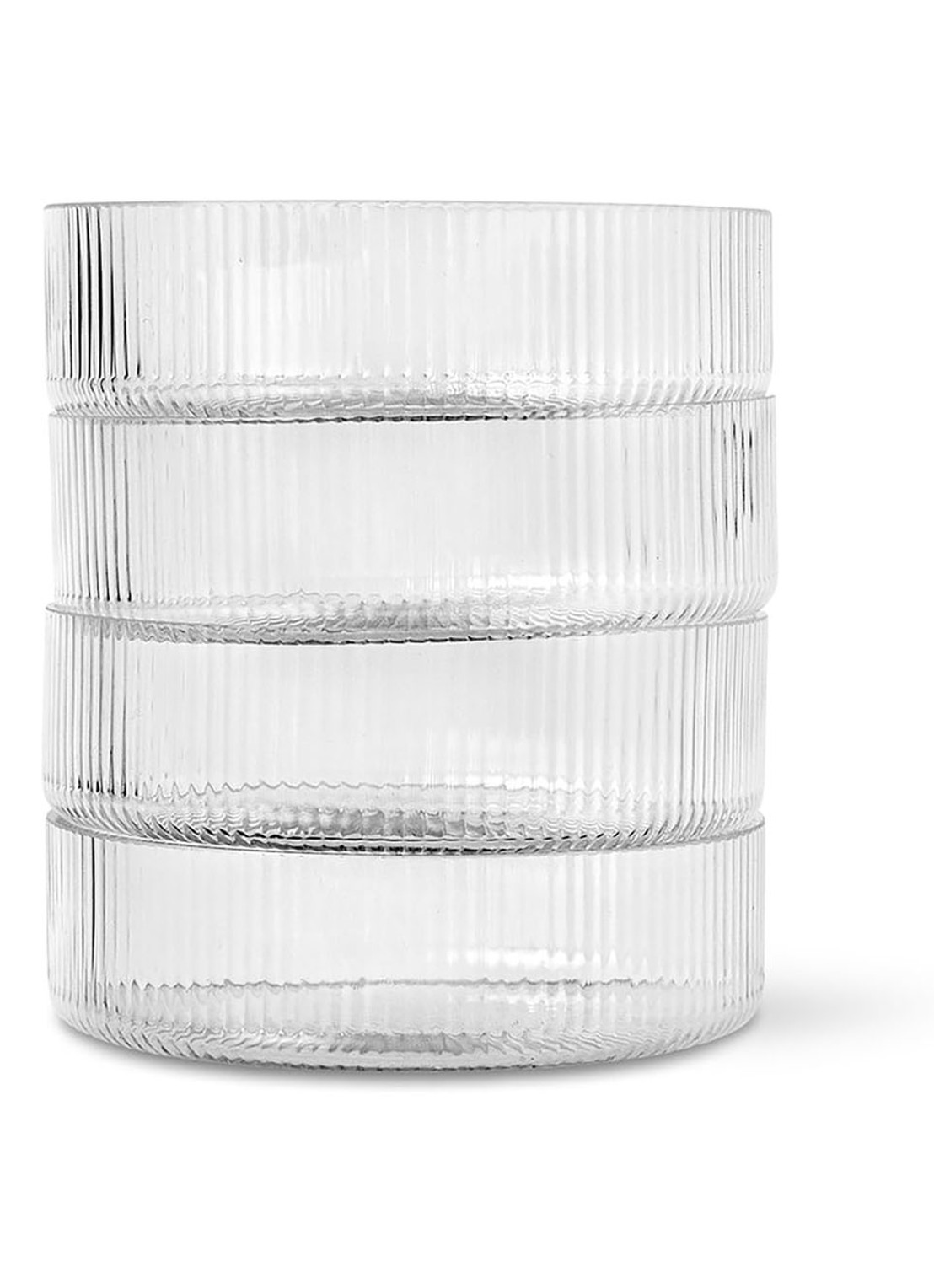 ferm LIVING Ripple serveerschaal 12 cm set van 4 - voorkant undefined