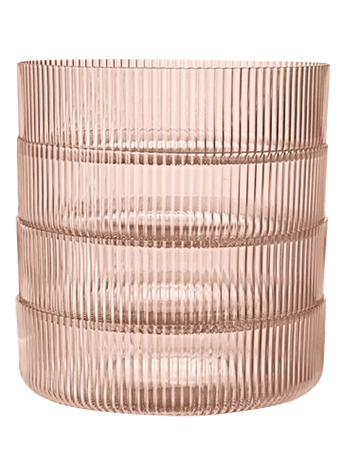 ferm LIVING Ripple serveerschaal set van 4 - voorkant 3 lichtroze