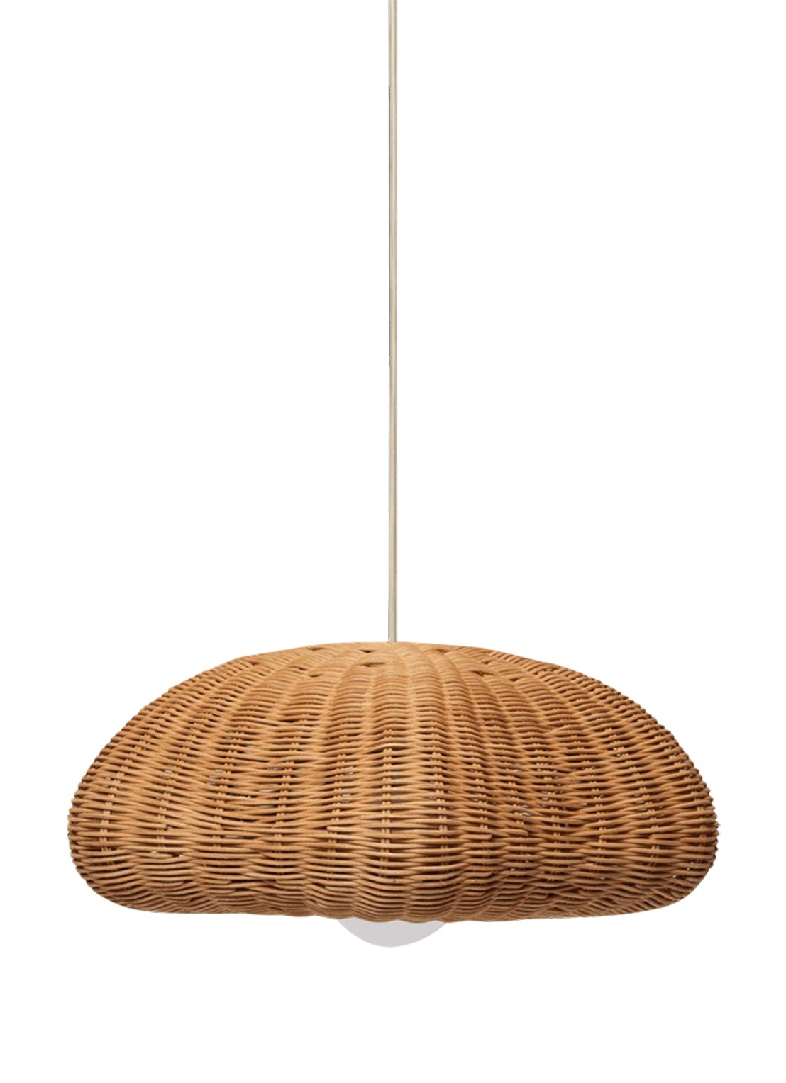 ferm LIVING Rivan lampenkap Ø45 cm - voorkant naturel