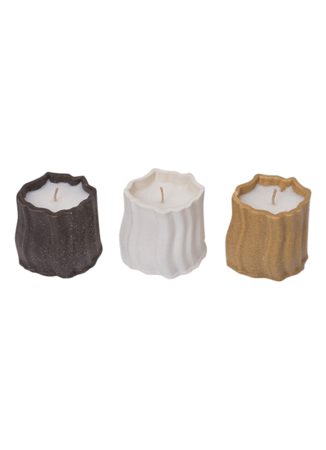 ferm LIVING Rylith geurkaars set van 3 - detail 3 bruin