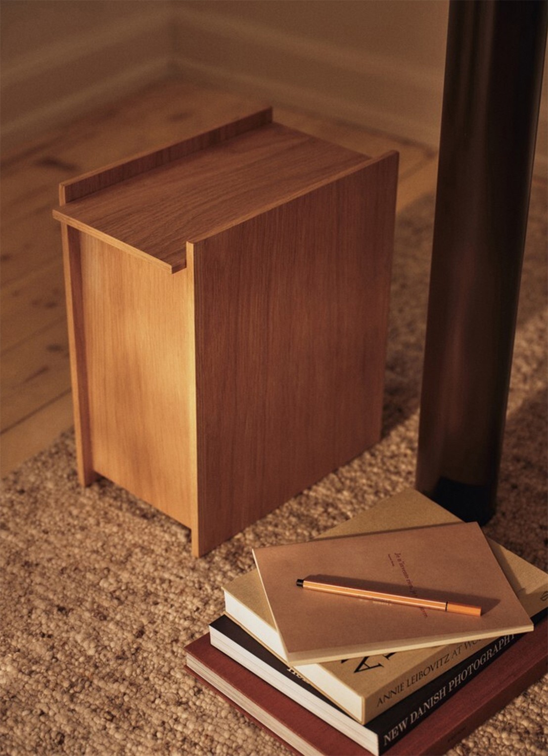 ferm LIVING Seifa vloerkleed in wolblend 140 x 200 cm - voorkant 3 beige