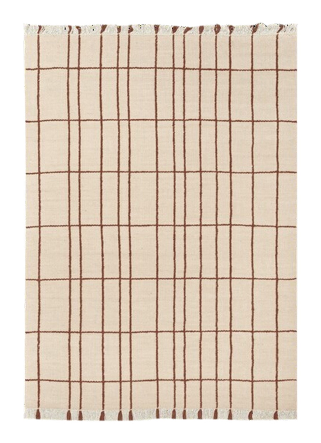 ferm LIVING Sen vloerkleed 140 x 200 cm - voorkant creme
