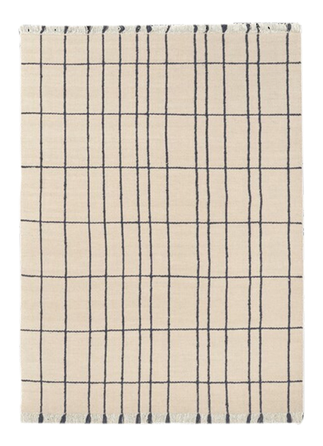ferm LIVING Sen vloerkleed in wolblend 140 x 200 cm - voorkant creme
