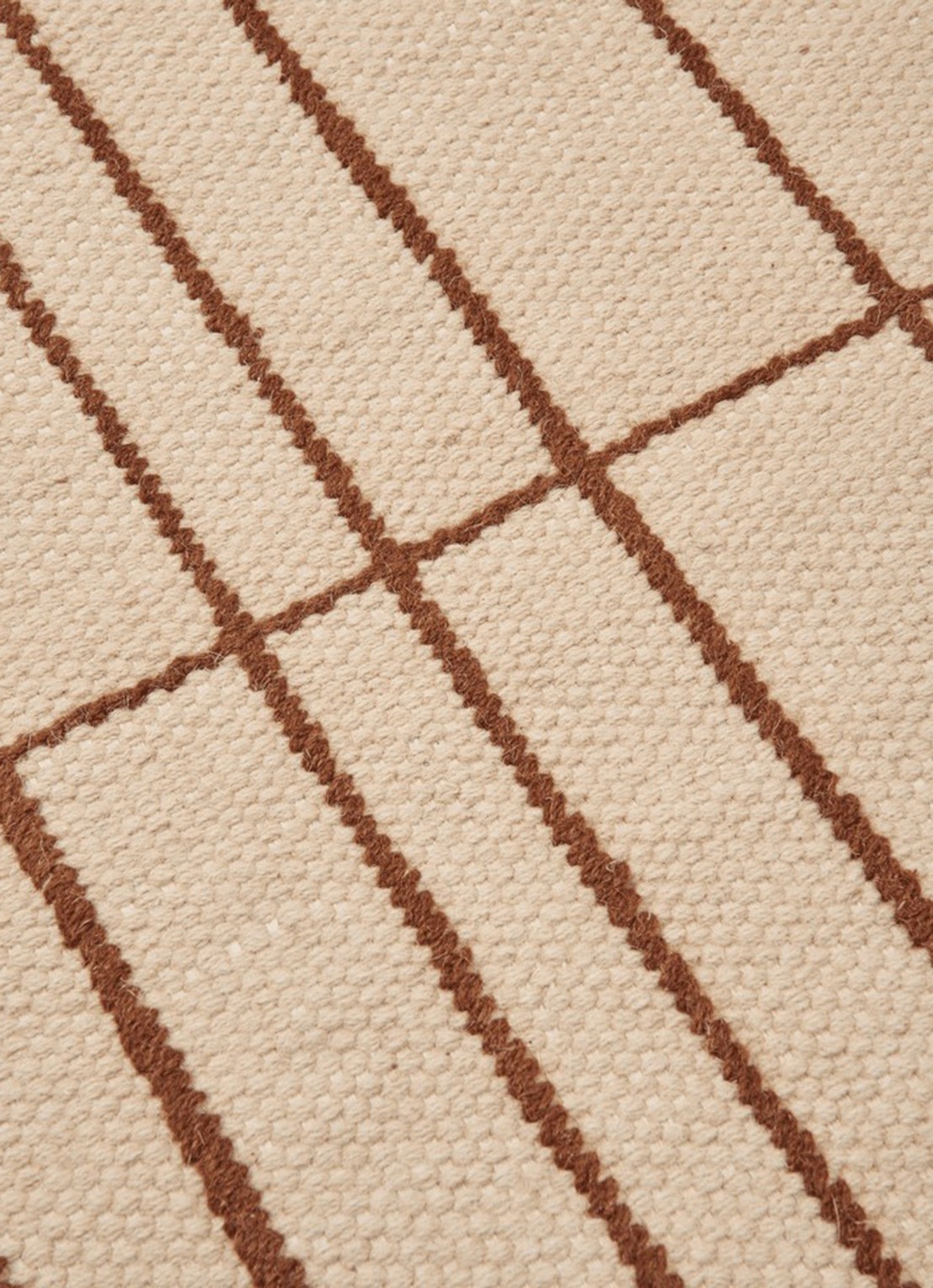 ferm LIVING Sen vloerkleed in wolblend 80 x 200 cm - achterkant 4 beige