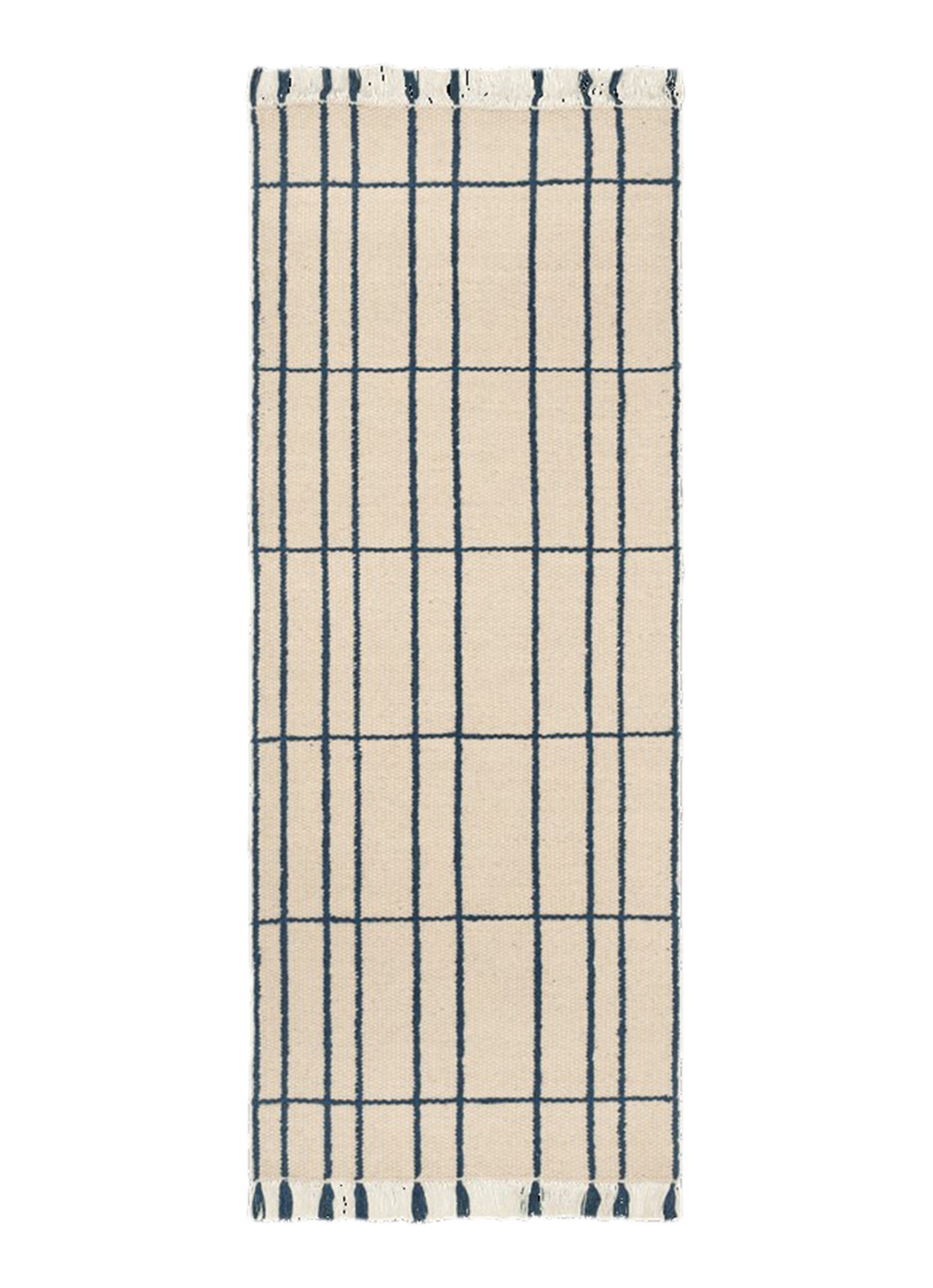 ferm LIVING Sen vloerkleed in wolblend 80 x 200 cm - voorkant beige