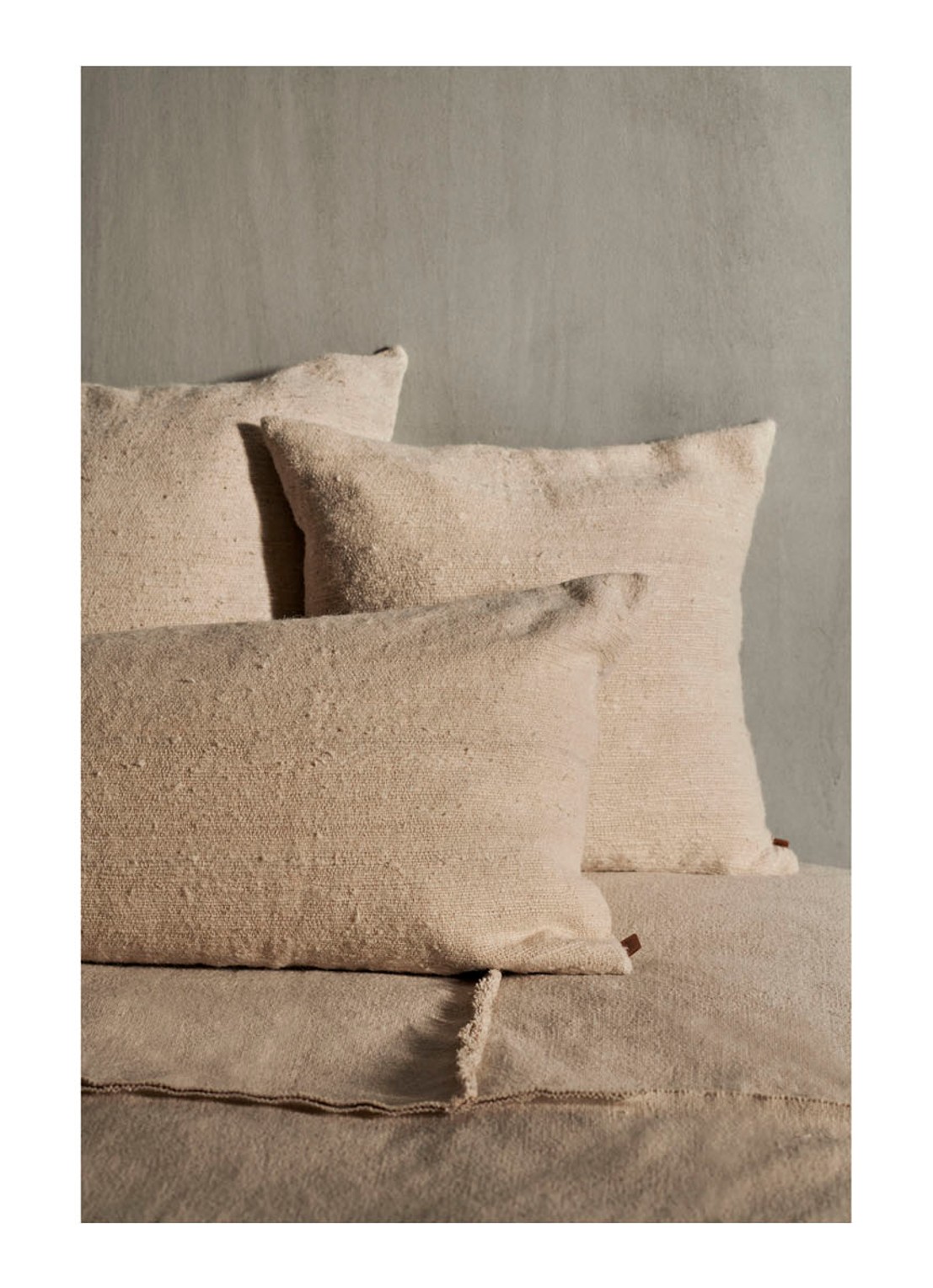 ferm LIVING Sierkussen 50 x 50 cm - detail beige