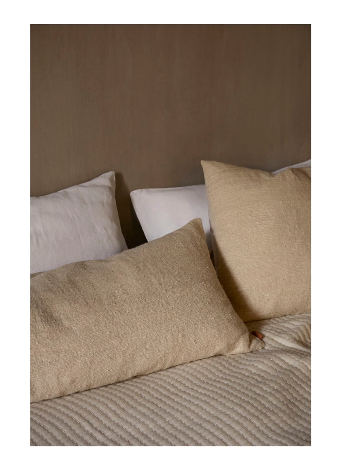 ferm LIVING Sierkussen 50 x 50 cm - voorkant 3 beige