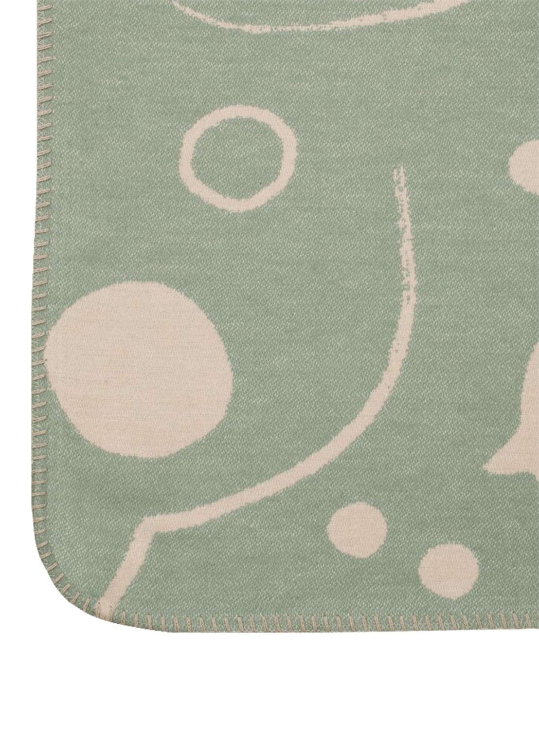 ferm LIVING Skye plaid 120 x 80 cm - achterkant 3 lindegroen