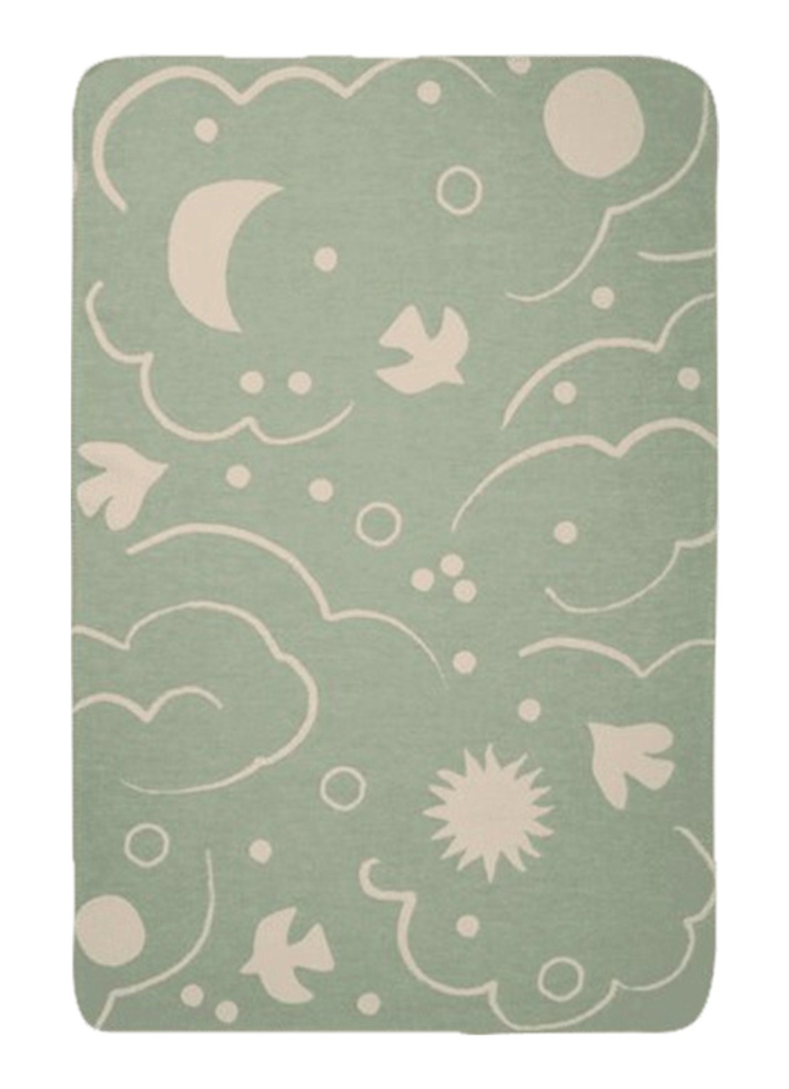 ferm LIVING Skye plaid 120 x 80 cm - voorkant lindegroen