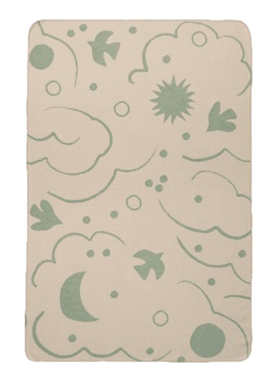ferm LIVING Skye plaid 120 x 80 cm - voorkant 2 lindegroen