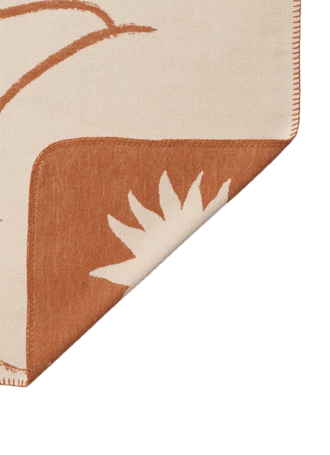 ferm LIVING Skye plaid 120 x 80 cm - detail oranje