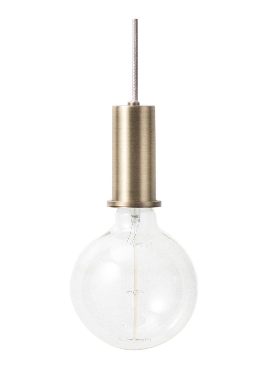 ferm LIVING Socket hanglamp ⌀6 cm - voorkant goud