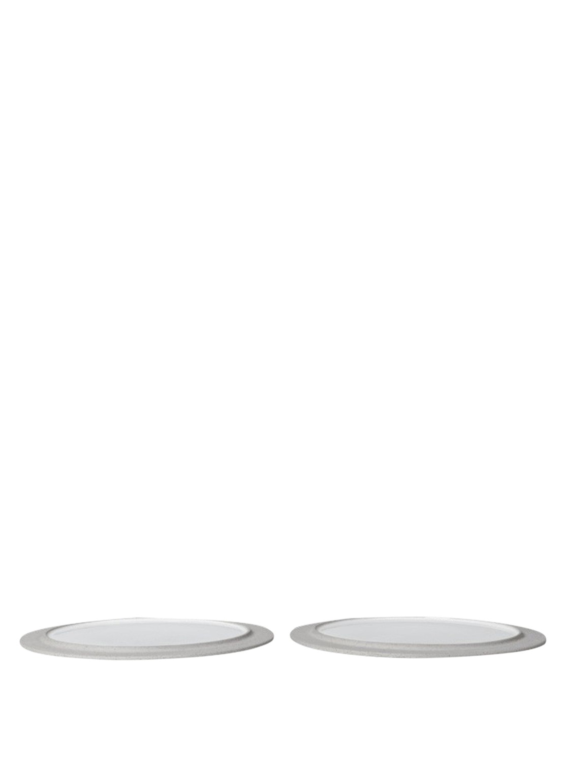 ferm LIVING Sonae dinerbord 28 cm set van 2 - voorkant 2 lichtgrijs