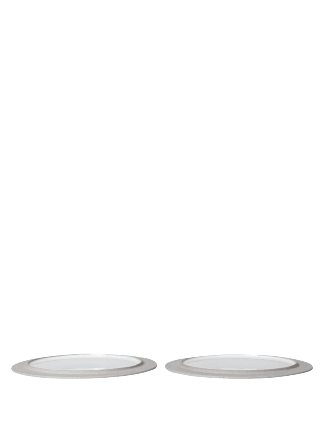 ferm LIVING Sonae ontbijtbord 25 cm set van 2 - voorkant lichtgrijs