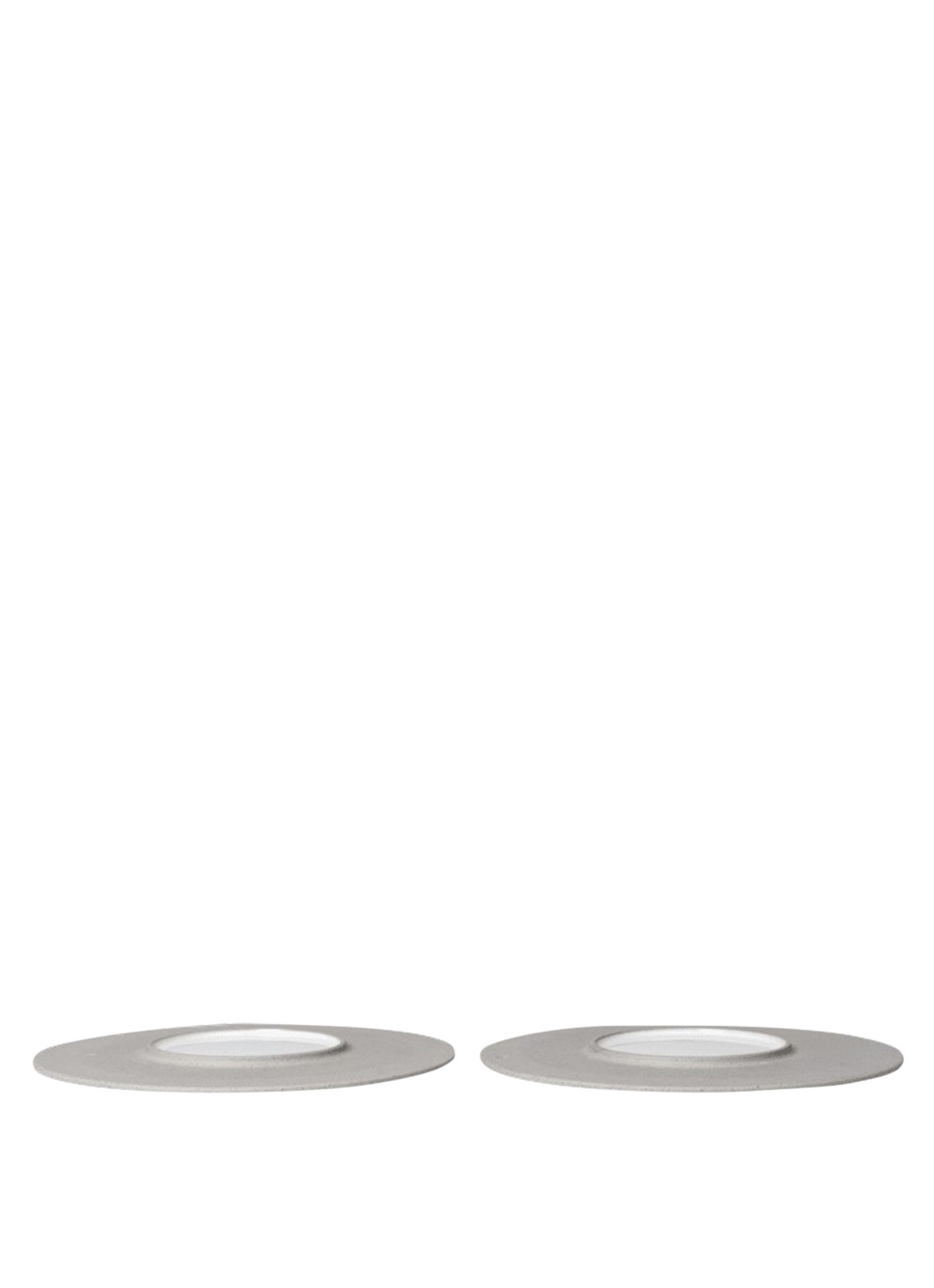 ferm LIVING Sonae ontbijtbord 25 cm set van 2 - voorkant 2 lichtgrijs