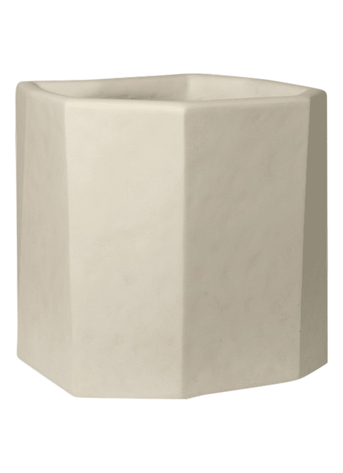 ferm LIVING Staffa bloempot voor binnen en buiten 46 x 45 cm - voorkant ivoor