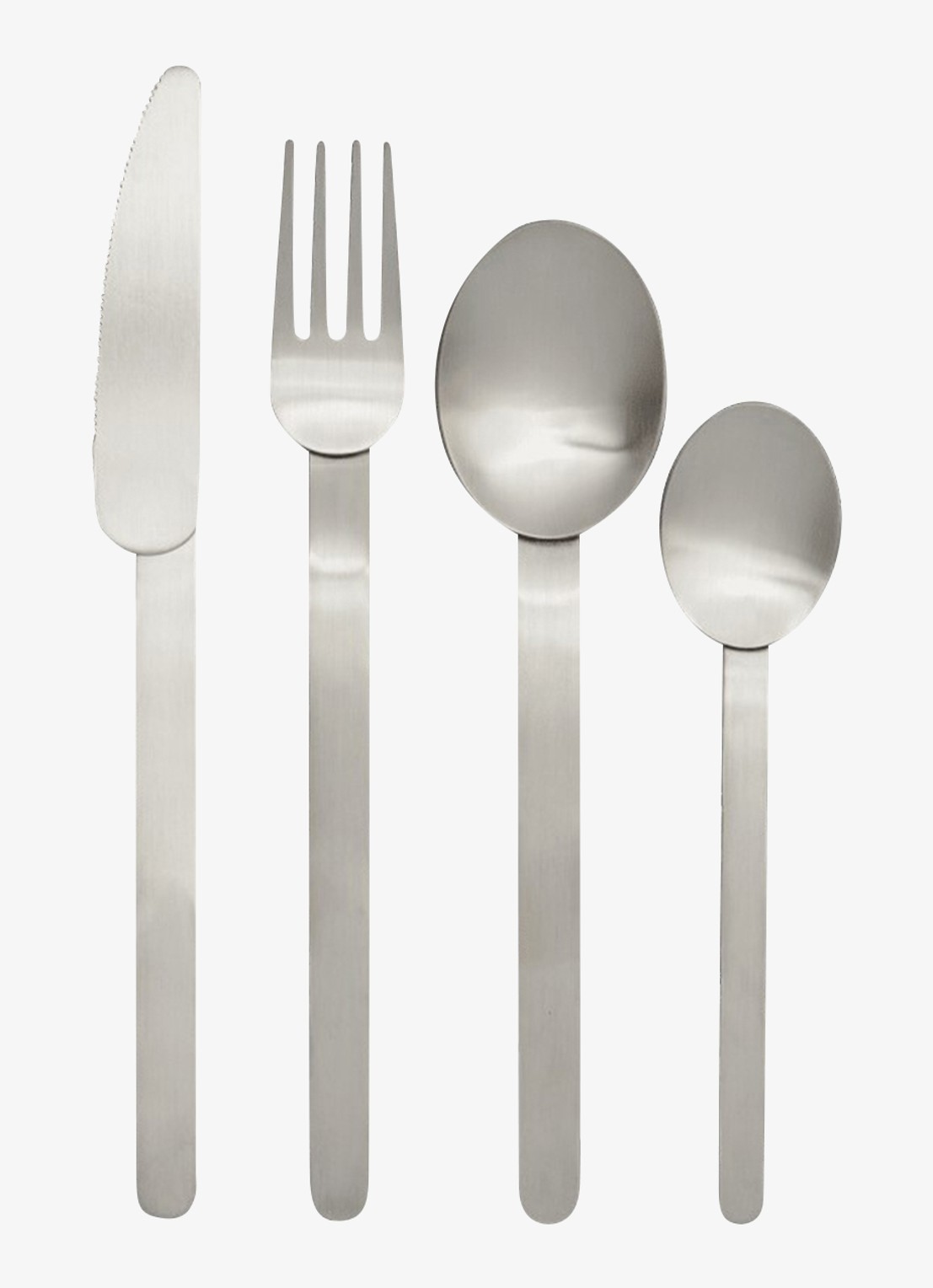 ferm LIVING Stelo bestekset 4-delig - detail zilver