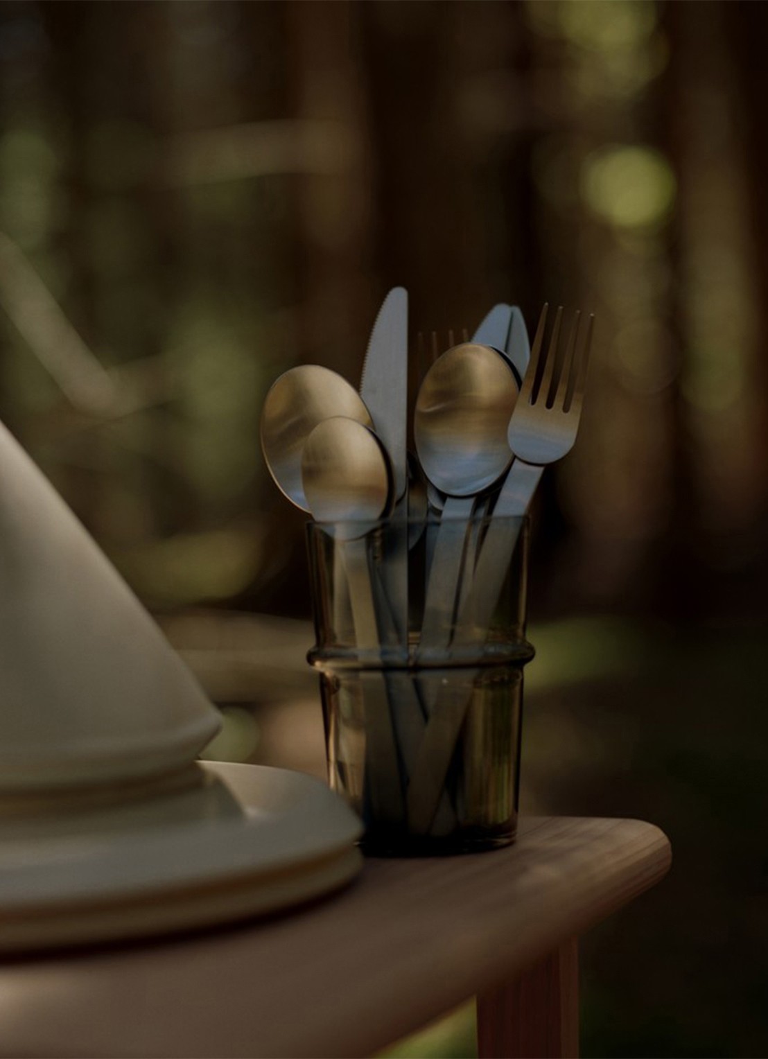 ferm LIVING Stelo bestekset 4-delig - detail 3 zilver