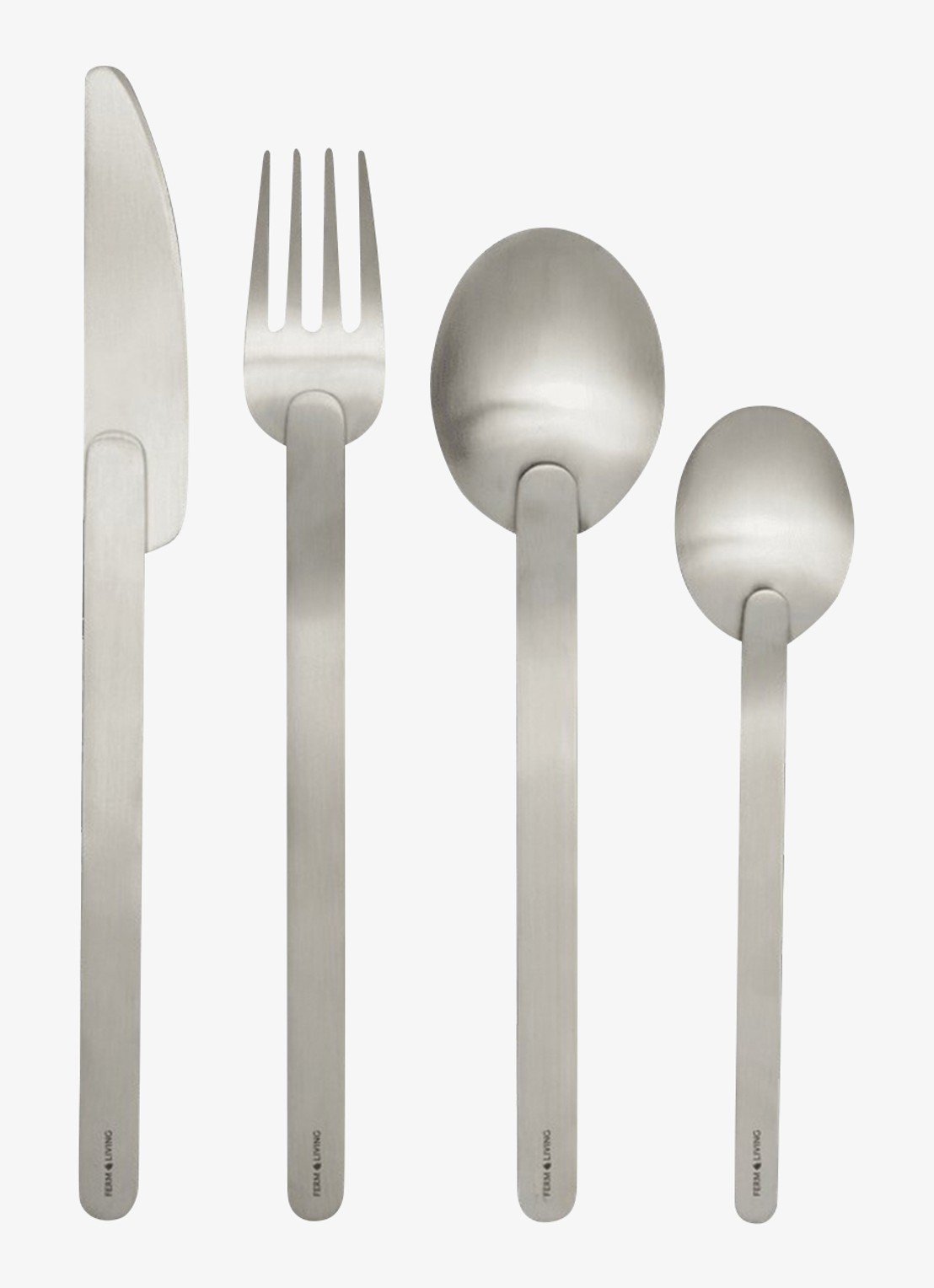 ferm LIVING Stelo bestekset 4-delig - voorkant 5 zilver