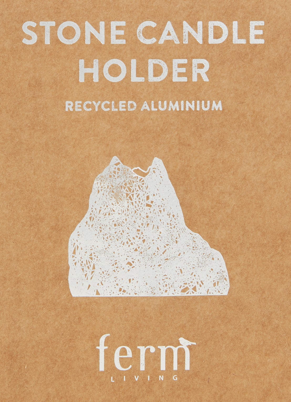 ferm LIVING Stone L kandelaar 7 cm - detail 3 zilver