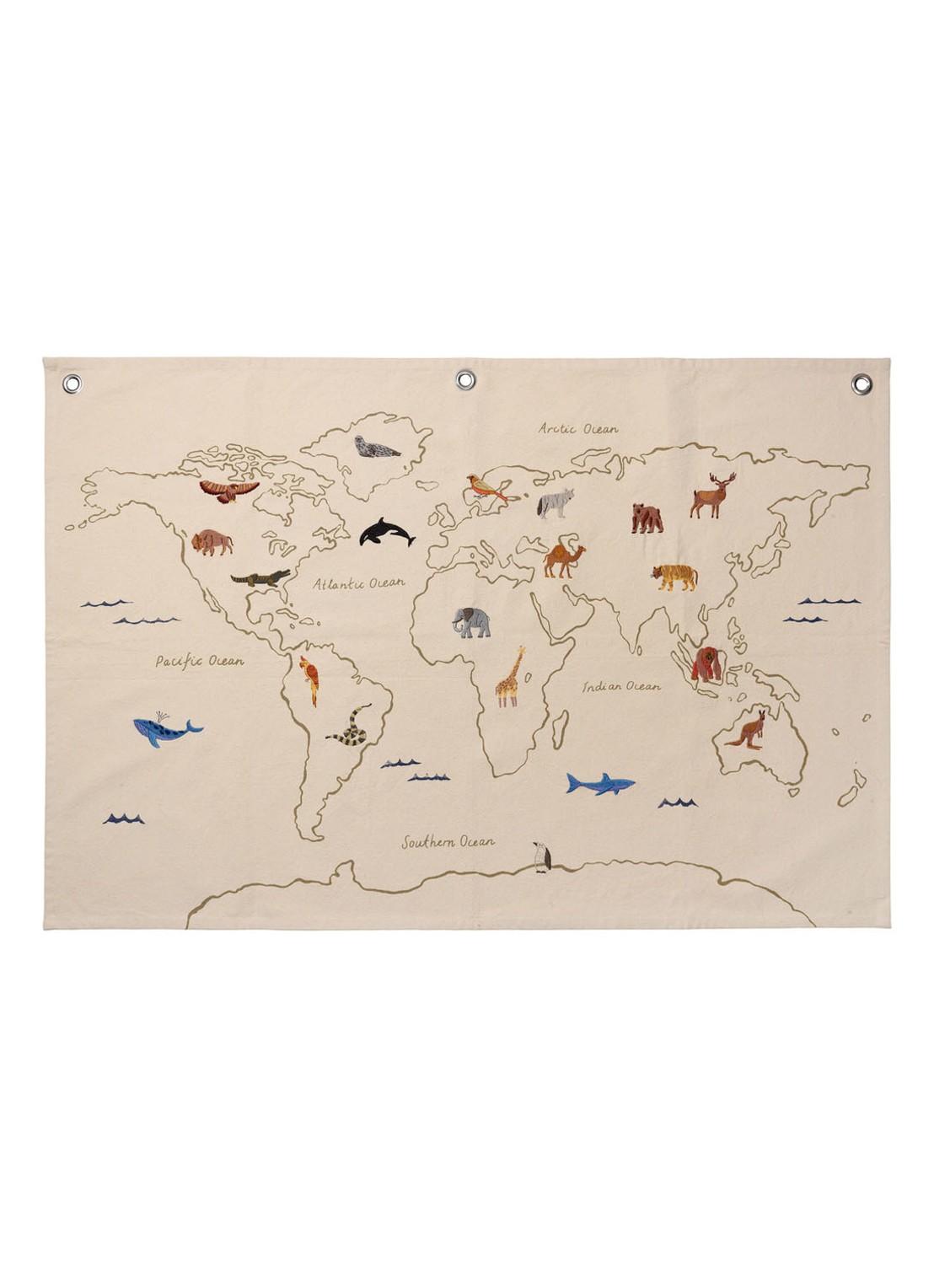 ferm LIVING The World wandkleed 70 x 100 cm - voorkant undefined