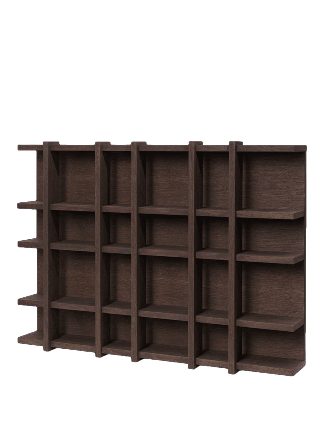 ferm LIVING Tilem wandplank 86,7 x 53,8 cm - voorkant 2 donkerbruin
