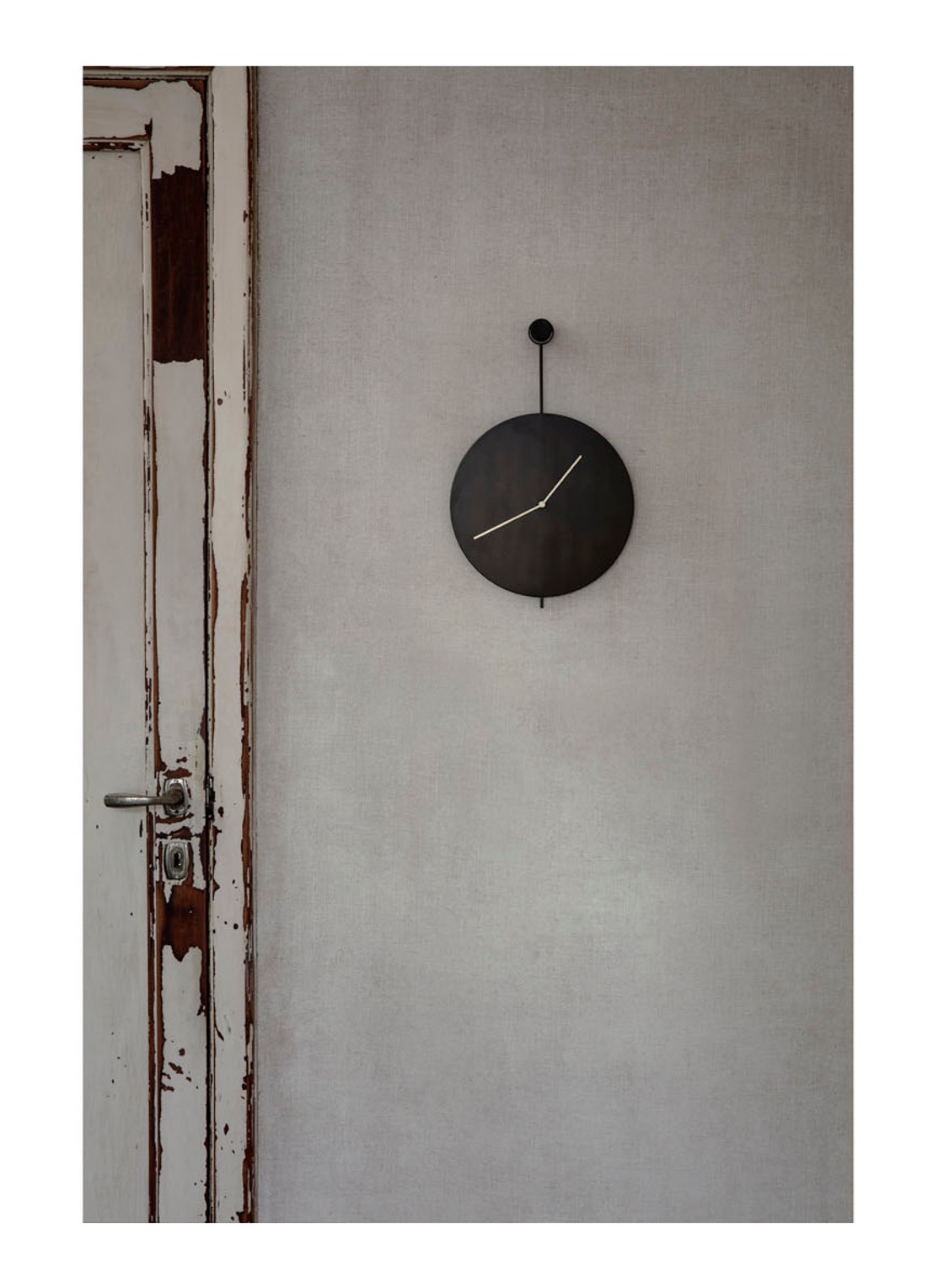 ferm LIVING Trace wandklok - voorkant 3 zwart