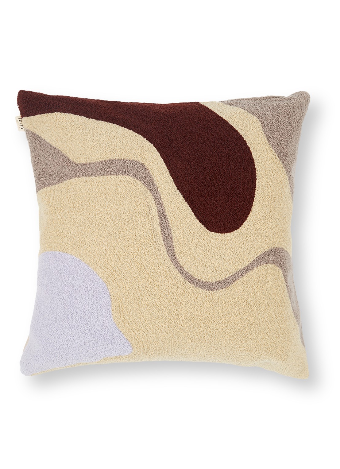 ferm LIVING Vista sierkussenhoes 50 x 50 cm - voorkant hazelnootbruin